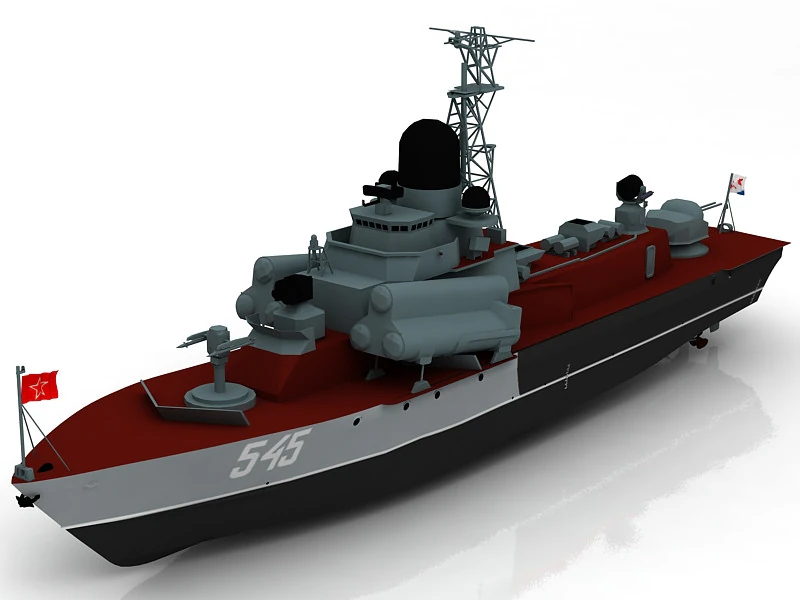 Nanuchka I Class Corvette 3D Model .c4d .max .obj .3ds .fbx .stl .blend 
