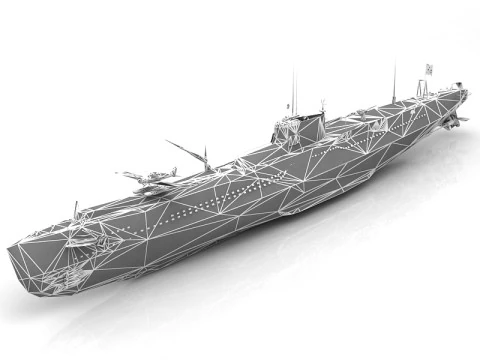 Submarine First Class Type Otsu I 19 3D Model