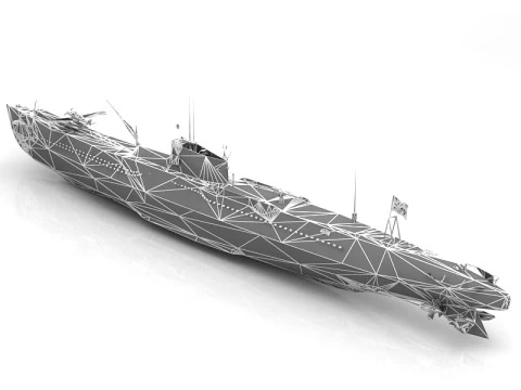 Submarine First Class Type Otsu I 19 3D Model