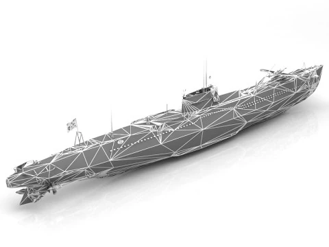 Submarine First Class Type Otsu I 19 3D Model