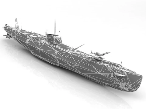 Submarine First Class Type Otsu I 19 3D Model