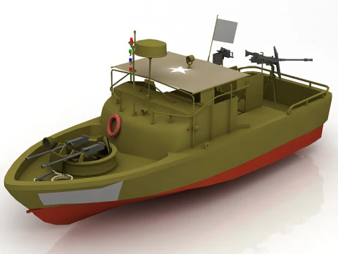 Pibber US Patrol Boat River Modello 3D