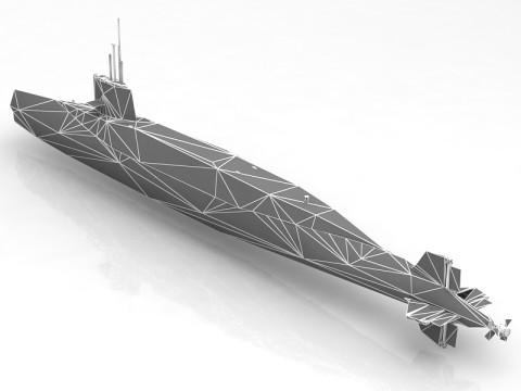 French Sub Le Redoutable 3D Model