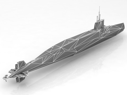 French Sub Le Redoutable 3D Model