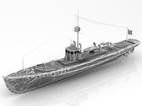 美国海军反潜追击者 3D 模型