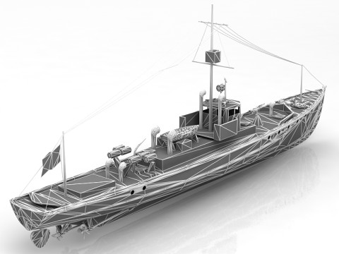 美国海军反潜追击者 3D 模型