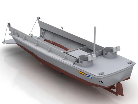 LCVP Military Transport Boat 3D Model