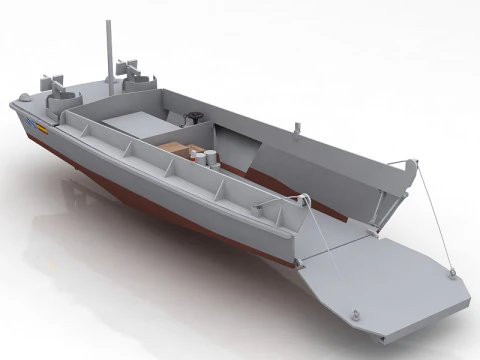 LCVP Military Transport Boat 3D Model