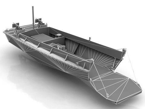 LCVP Military Transport Boat 3D Model