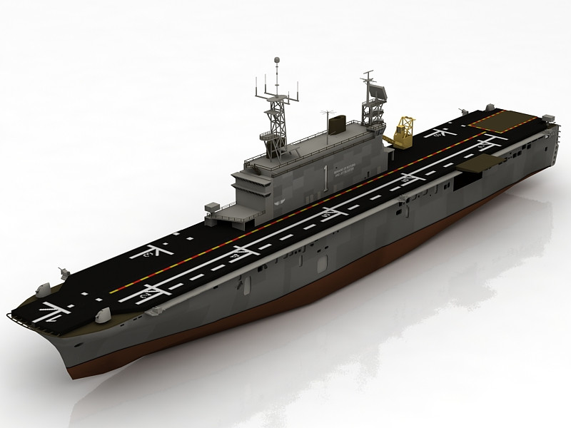 Porte-avions USS Tarawa LHA-1 Modèle 3D .c4d .max .obj .3ds .fbx .stl .blend 