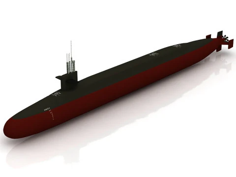 Submarino USS Ohio Modelo 3D