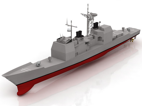 福吉谷号提康德罗加级巡洋舰 3D 模型