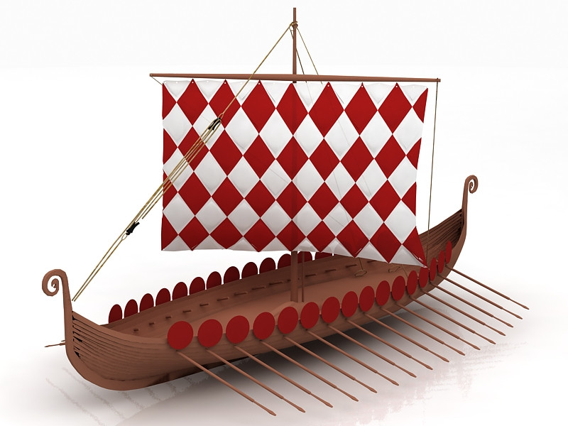 Nave vichinga Modello 3D .c4d .max .obj .3ds .fbx .stl .blend 