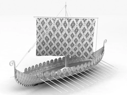 Viking Ship 3D Model