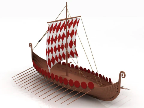Viking Ship 3D Model