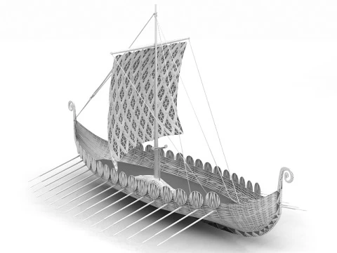 Viking Ship 3D Model