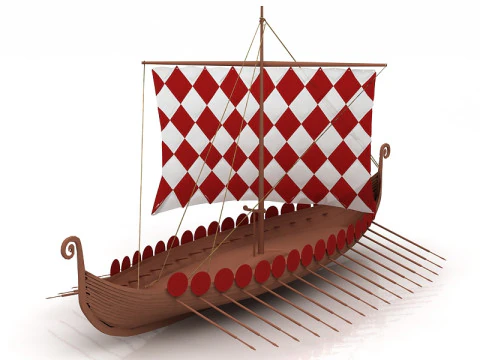 Viking Ship 3D Model