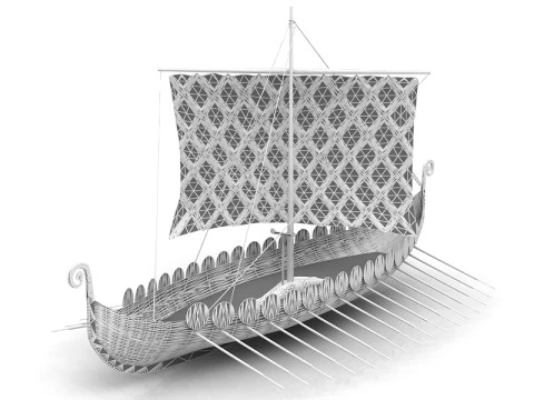 Viking Ship 3D Model