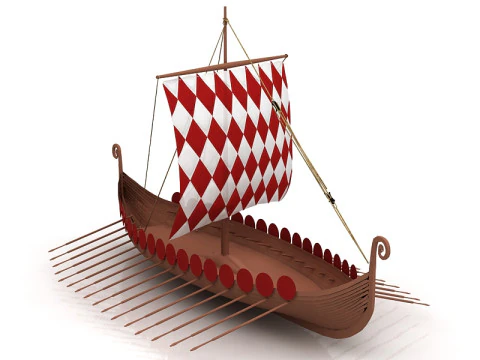 Viking Ship 3D Model