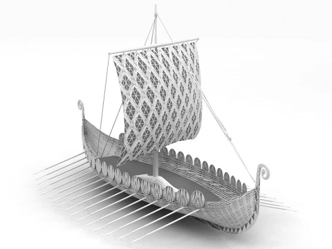 Viking Ship 3D Model