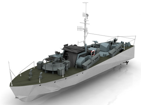 Type025 Motor Torpedo Boat 3D Model