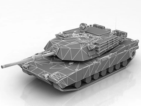 M1A2 Abrams Military Tank 3D Model