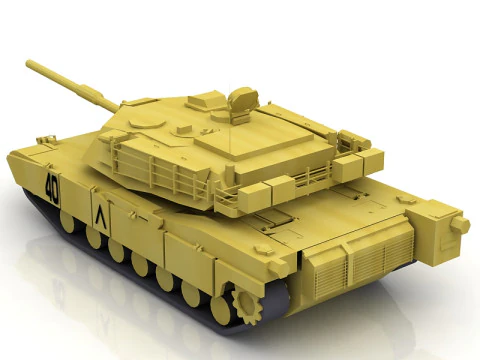 M1A2 Abrams Military Tank 3D Model