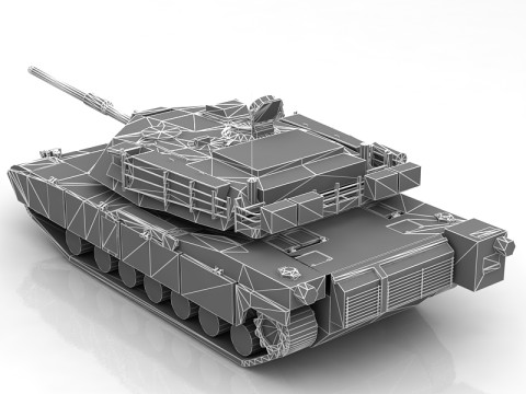 Carro armato militare M1A2 Abrams Modello 3D