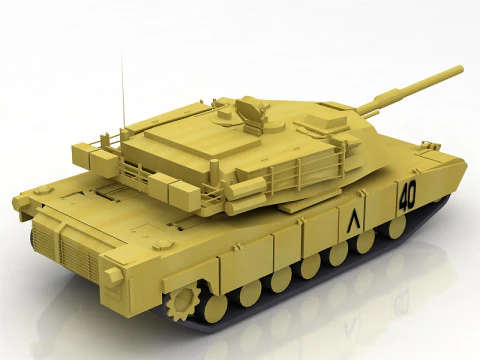 M1A2 Abrams Military Tank 3D Model