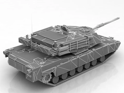 M1A2 Abrams Military Tank 3D Model