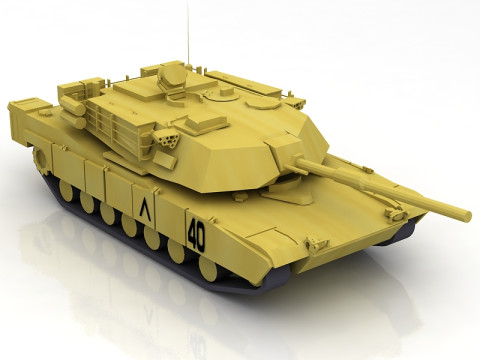 Carro armato militare M1A2 Abrams Modello 3D