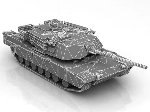 M1A2 Abrams Military Tank 3D Model