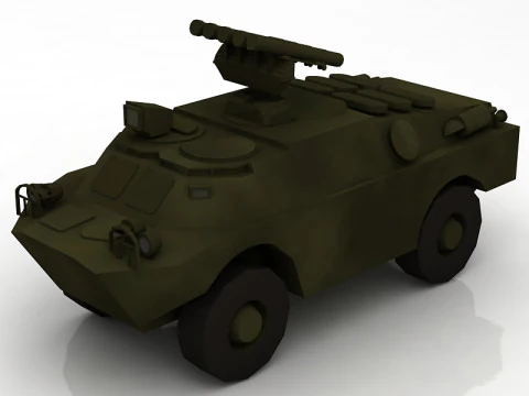 Veicolo anfibio carro armato militare BRDM-3 Fagot Modello 3D