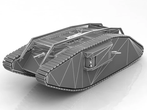 British Mark V Tank 3D Model