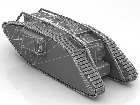 British Mark V Tank 3D Model