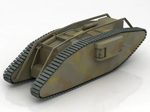 British Mark V Tank 3D Model