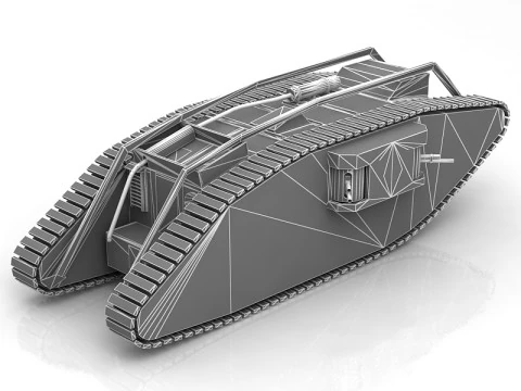 British Mark V Tank 3D Model