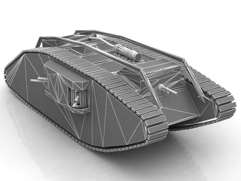 British Mark V Tank 3D Model