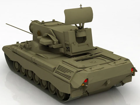 Flakpanzer Gepard Military Tank 3D Model