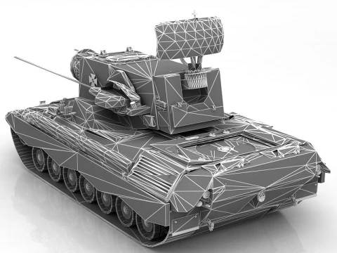 Flakpanzer Gepard Military Tank 3D Model