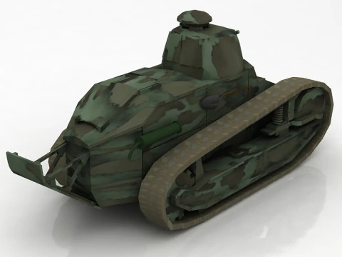 Char militaire FT17 Berlier Modèle 3D