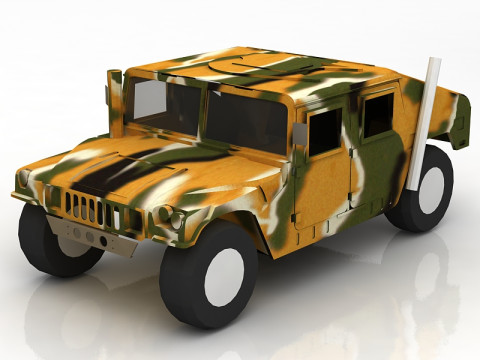 Humvee wojskowy HMMWV Model 3D