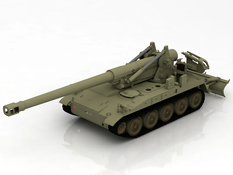 M110 A2 Howitzer Tank 3D Model .c4d .max .obj .3ds .fbx .stl .blend 