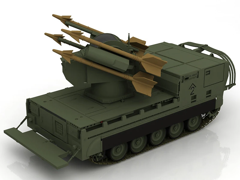 Sistema missilistico Chaparral M730A1 Modello 3D .c4d .max .obj .3ds .fbx .stl .blend