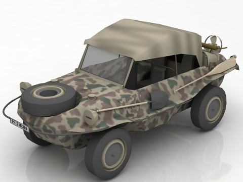 Schwimmwagen KFZ 120 K2S 车辆 3D 模型