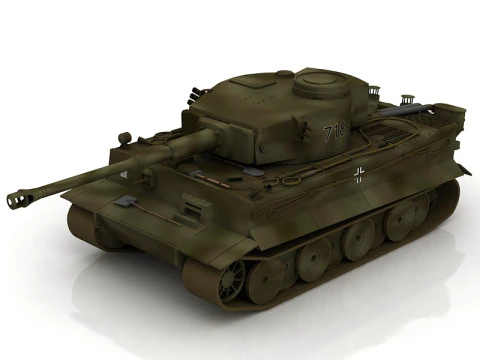 Carro armato militare tedesco Tiger Modello 3D