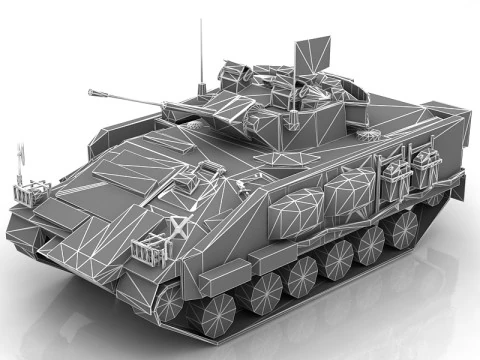 Prajurit MCV Tank Militer PBB Model 3D
