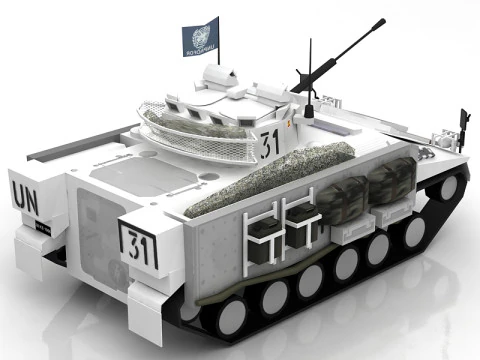 Prajurit MCV Tank Militer PBB Model 3D