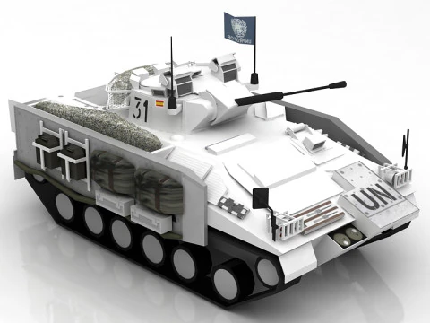 Prajurit MCV Tank Militer PBB Model 3D