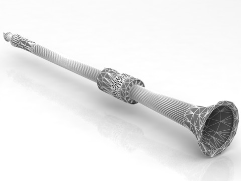 中世纪乐器 Alto Shawm 3D 模型